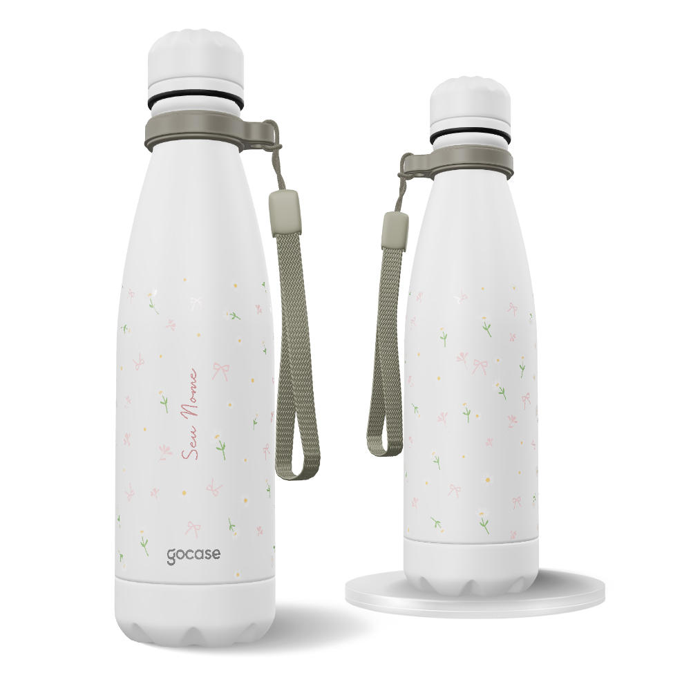 Garrafa Térmica Urban + Ebook - Laços e Margaridas