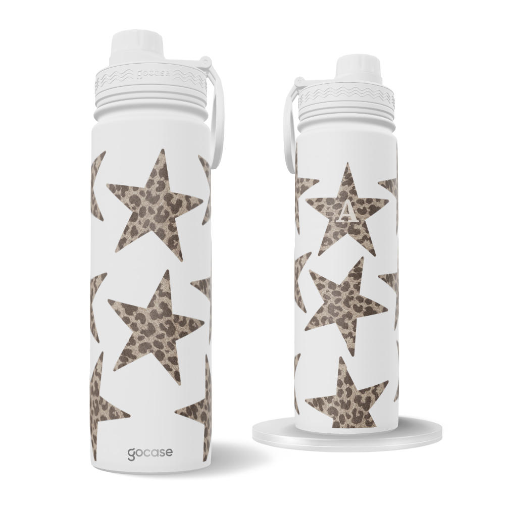 Garrafa Térmica Fresh + Ebook - Leopard Stars
