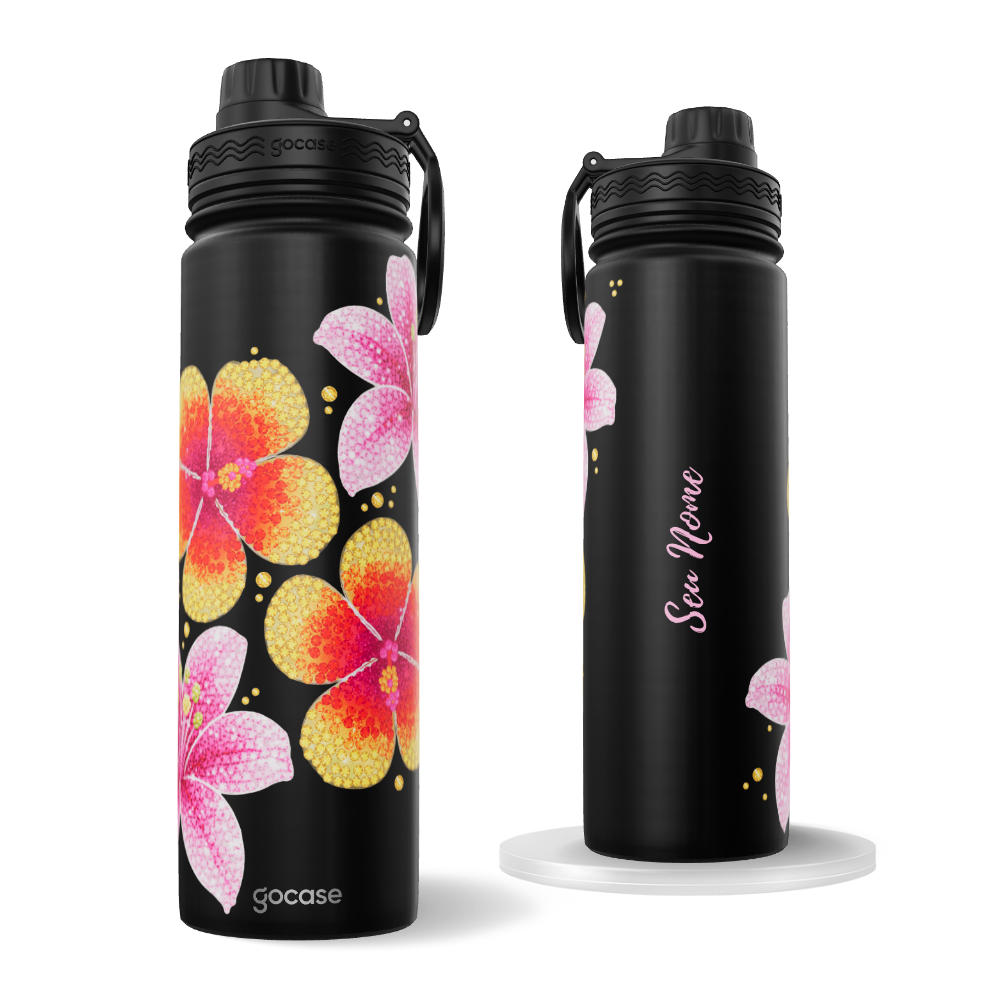 Garrafa Térmica Fresh + Ebook - Floral Jewel
