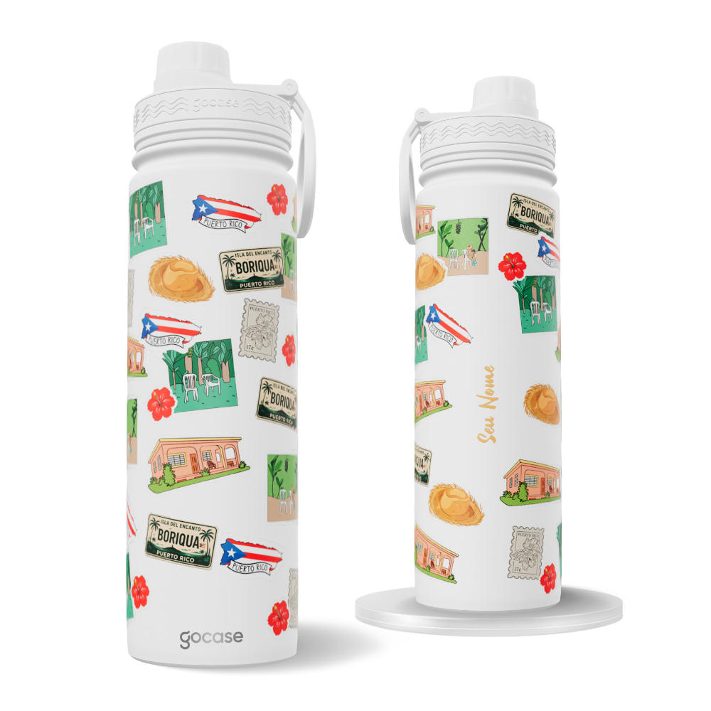 Garrafa Térmica Fresh + Ebook - Boricua Collage