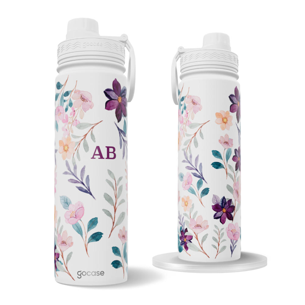 Garrafa Térmica Fresh + Ebook - Delicate Bloom