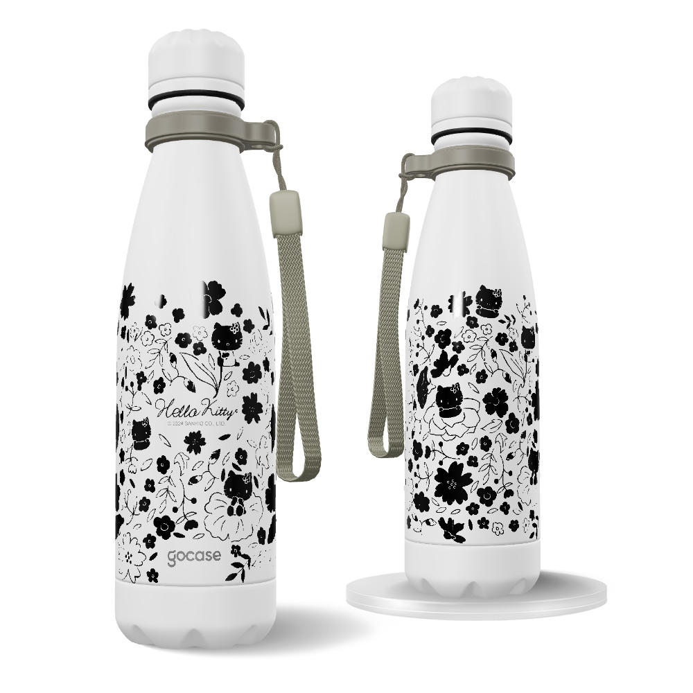 Garrafa Térmica Urban + Ebook - Hello Kitty - Floral Pattern