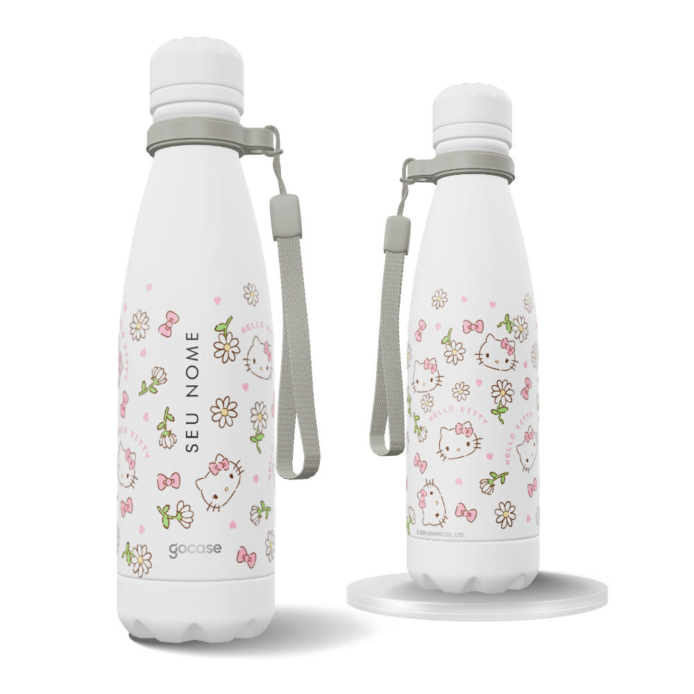 Garrafa Térmica Urban + Ebook - Hello Kitty - Floral Cute