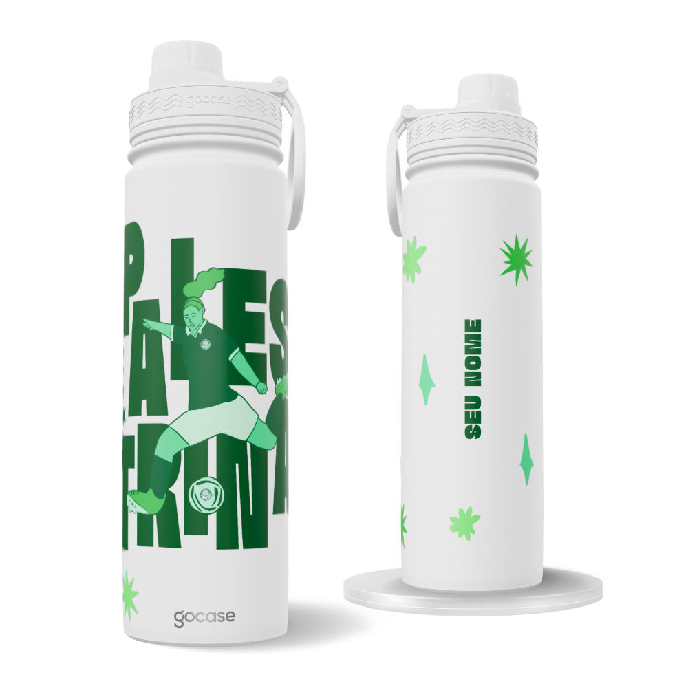 Garrafa Térmica Fresh + Ebook - Palmeiras - Jogadora Palestrina