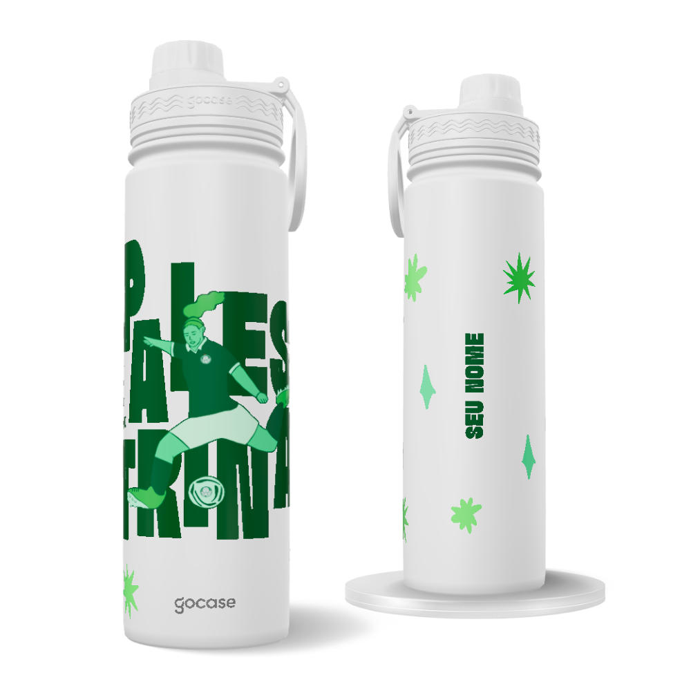 Garrafa Térmica Fresh + Ebook - Palmeiras - Jogadora Palestrina