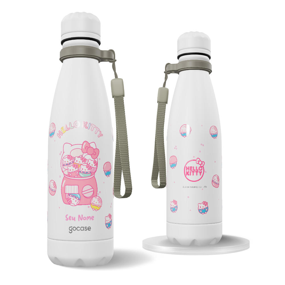 Garrafa Térmica Urban + Ebook - Hello Kitty - Gacha Machine