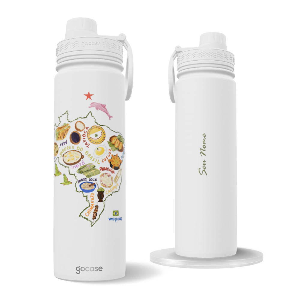 Garrafa Térmica Fresh + Ebook - Sabores do Brasil