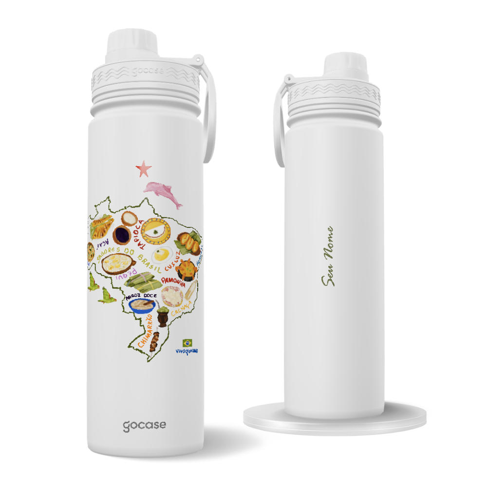 Garrafa Térmica Fresh + Ebook - Sabores do Brasil