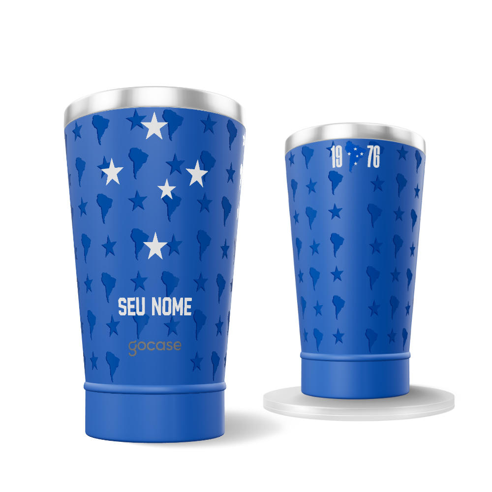 Copo Térmico Cerveja + Ebook - Cruzeiro - Uniforme 1 2026