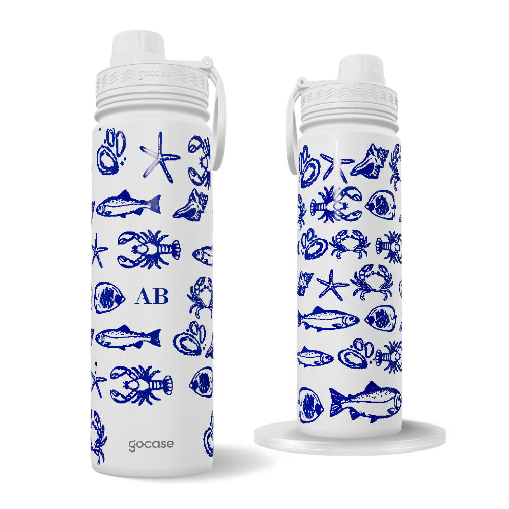 Garrafa Térmica Fresh + Ebook - Porcelain Sea