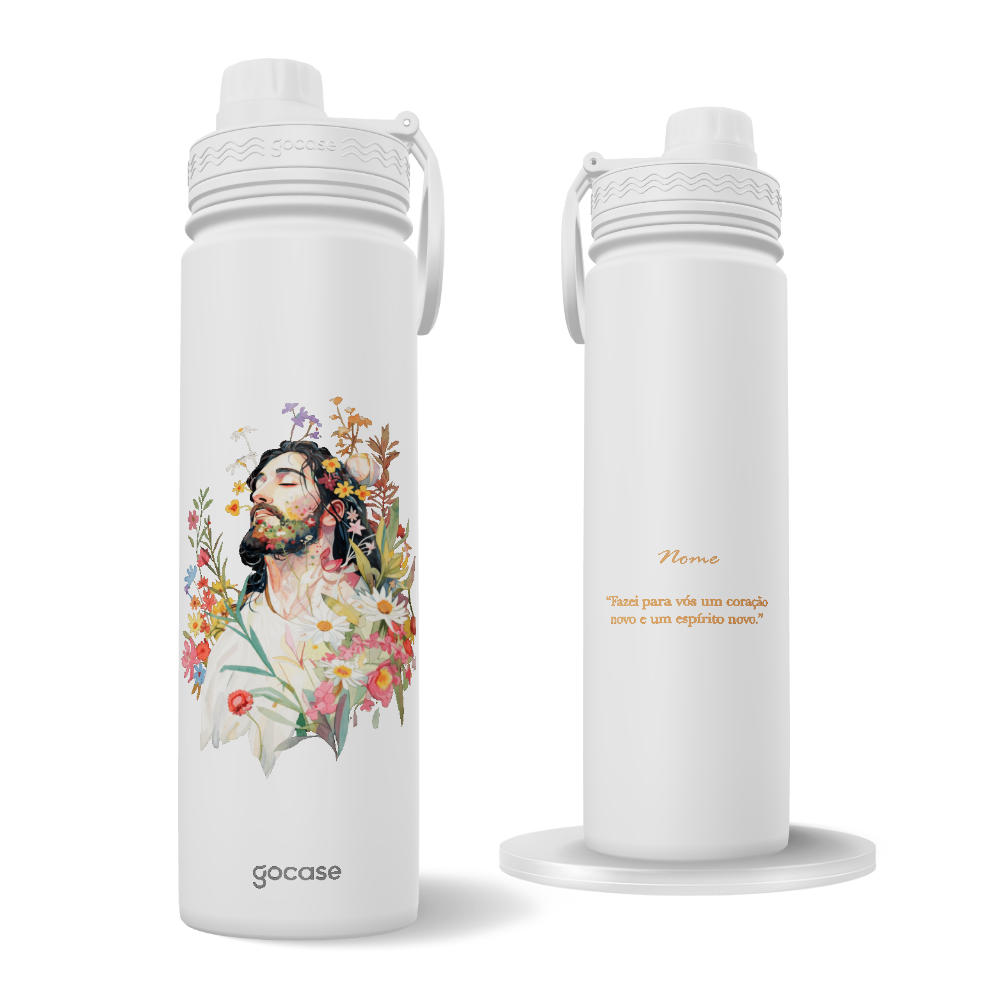 Garrafa Térmica Fresh + Ebook - Jesus - Espírito de Renovação