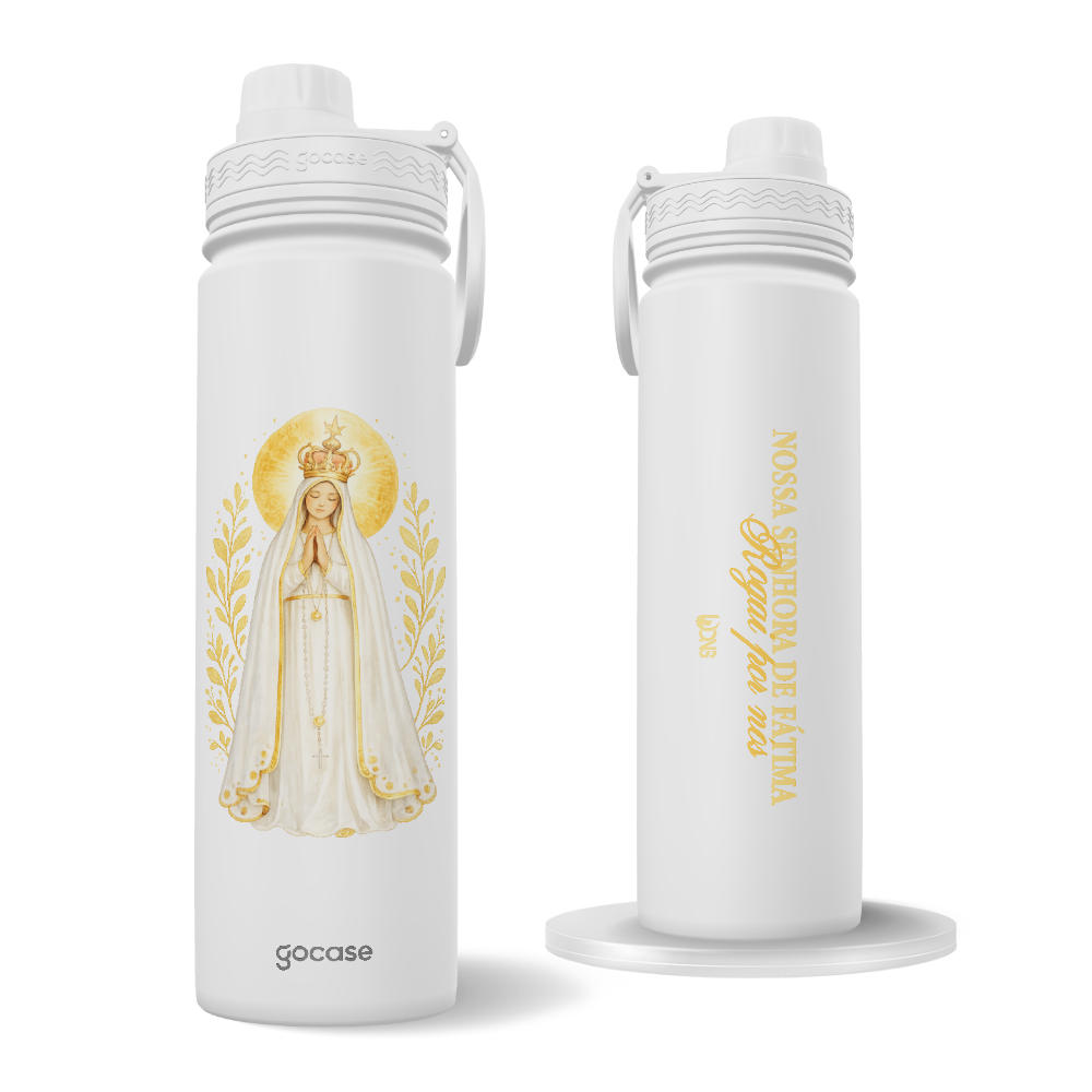 Garrafa Térmica Fresh + Ebook - USe Dons - Nossa Senhora de Fatima Floral Garrafa Térmica Fresh + Ebook - USe Dons - Nossa Senhora de Fatima Floral