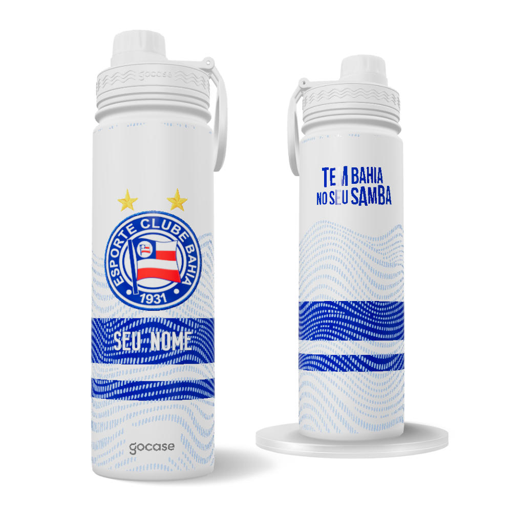 Garrafa Térmica Fresh + Ebook - Bahia - Tem Bahia no Seu Samba