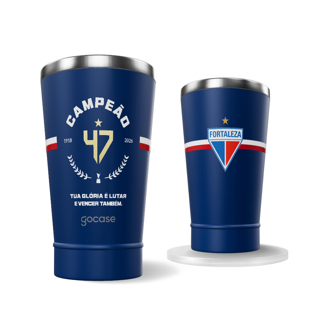 Copo Térmico Cerveja + Ebook - Fortaleza Campeão Cearense - Selo