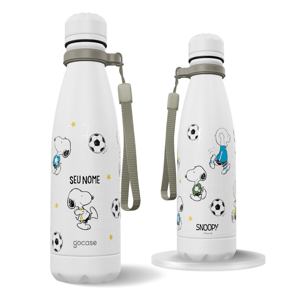 Garrafa Térmica Urban + Ebook - Snoopy - Bola na Rede