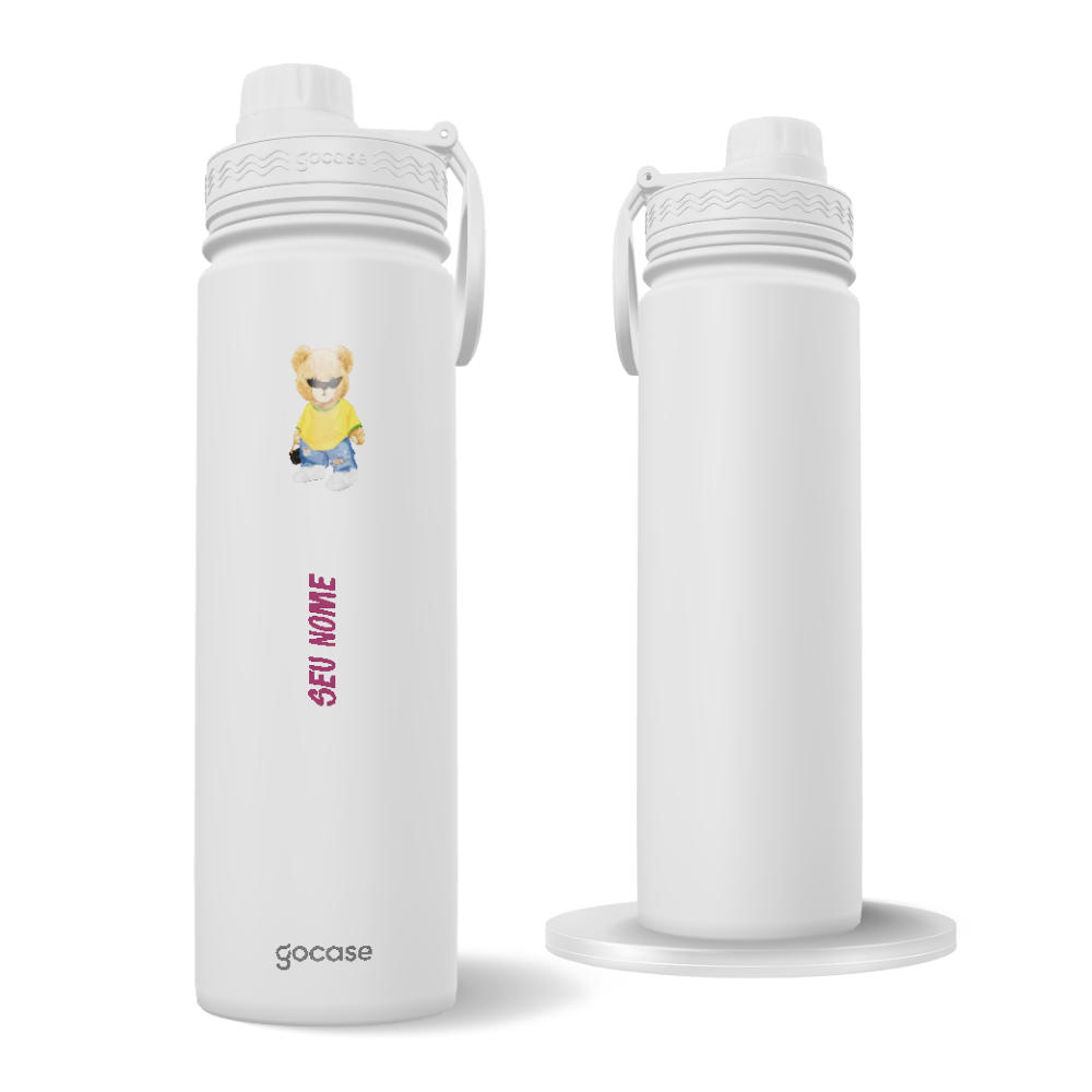 Garrafa Térmica Fresh + Ebook - Minimal Ursinhas Girly Street Brasil