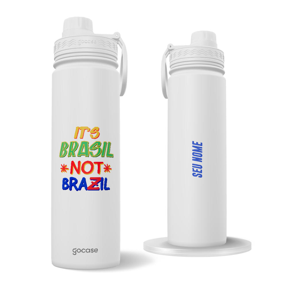 Garrafa Térmica Fresh + Ebook - It's Brasil Not Brazil