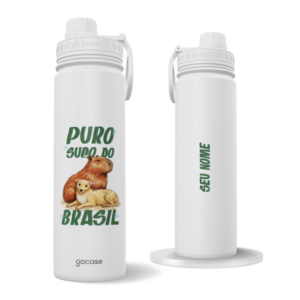 Garrafa Térmica Fresh - Puro Suco do Brasil - Capivara e Caramelo