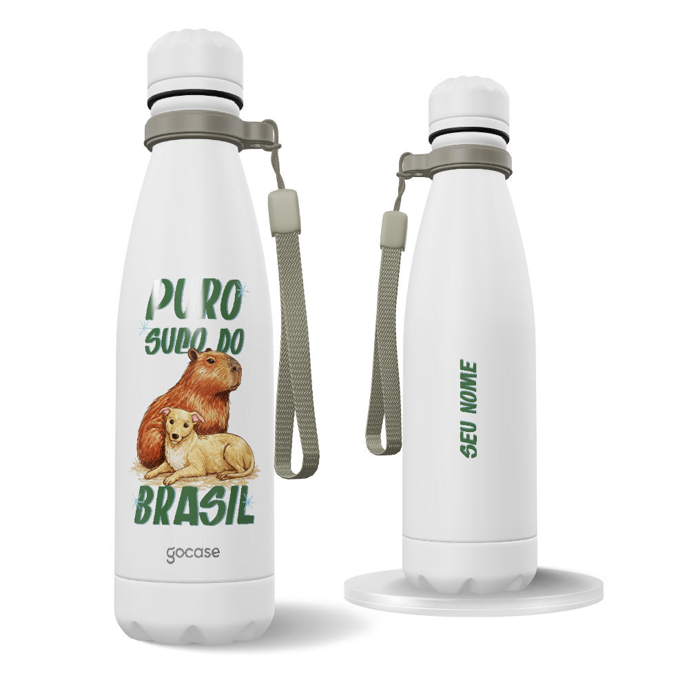 Garrafa Térmica Urban + Ebook - Puro Suco do Brasil - Capivara e Caramelo