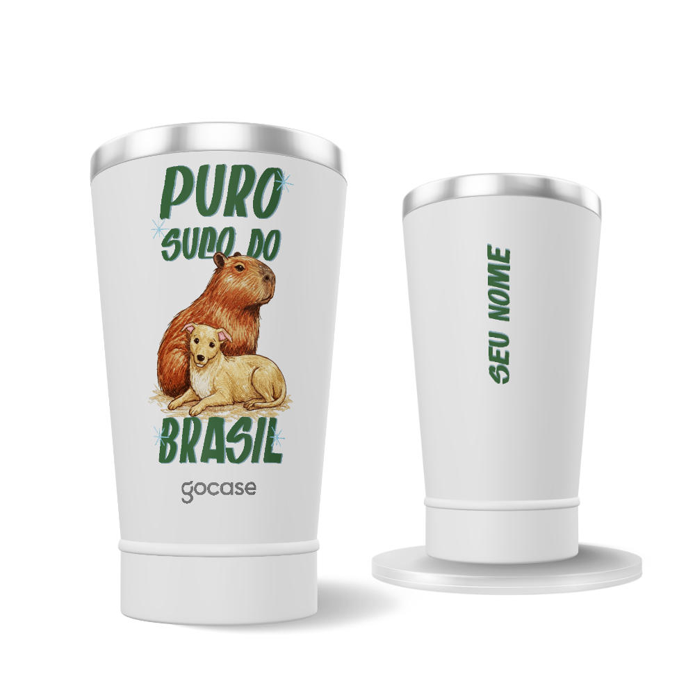 Copo Térmico - Puro Suco do Brasil - Capivara e Caramelo