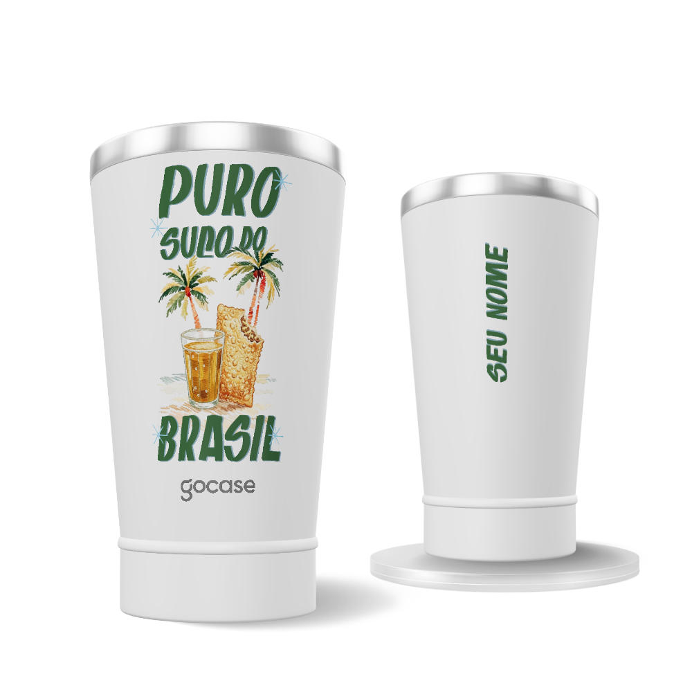 Copo Térmico + Ebook - Puro Suco do Brasil - Pastel e Refri