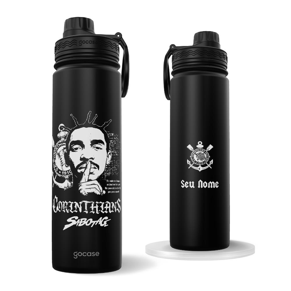 Garrafa Térmica Fresh + Ebook - Corinthians - Sabotage Silêncio
