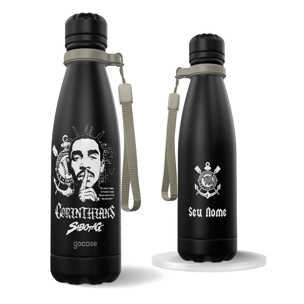 Garrafa Térmica Urban + Ebook - Corinthians - Sabotage Silêncio