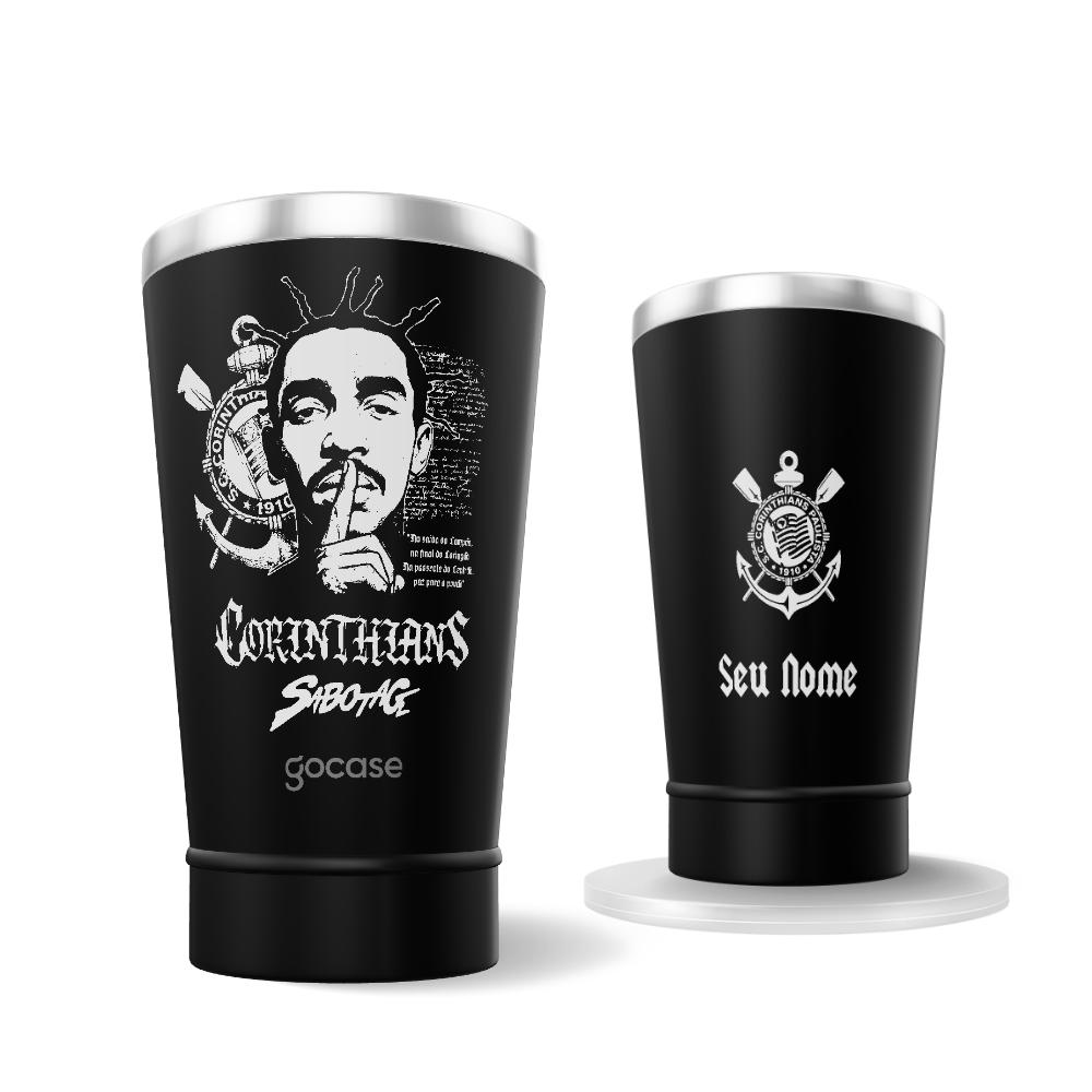 Copo Térmico Cerveja + Ebook - Corinthians - Sabotage Silêncio