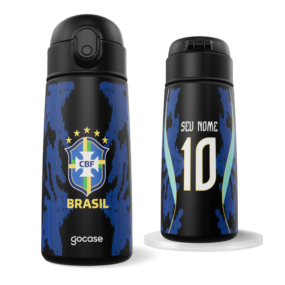 Garrafa Térmica Fun + Ebook - CBF - Uniforme 2 Personalizado - 2026