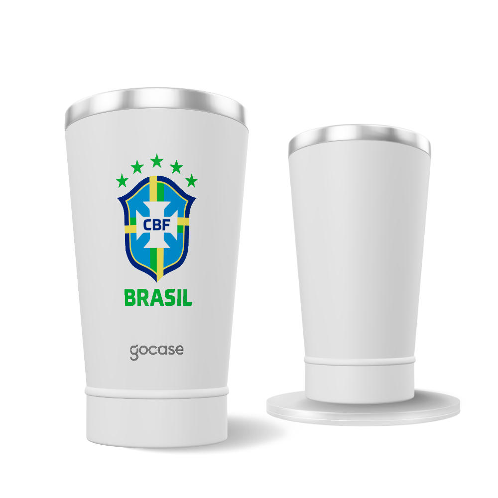 Copo Térmico Cerveja + Ebook - CBF - Escudo