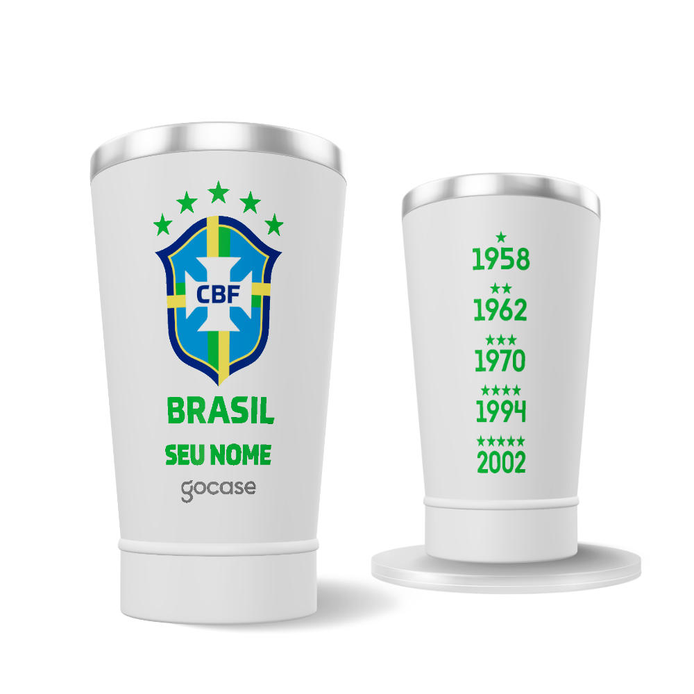 Copo Térmico Cerveja + Ebook - CBF - Títulos