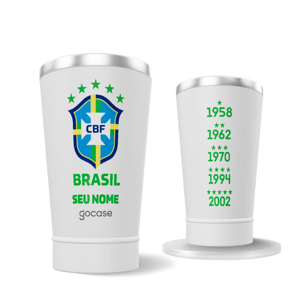 Copo Térmico Cerveja + Ebook - CBF - Títulos