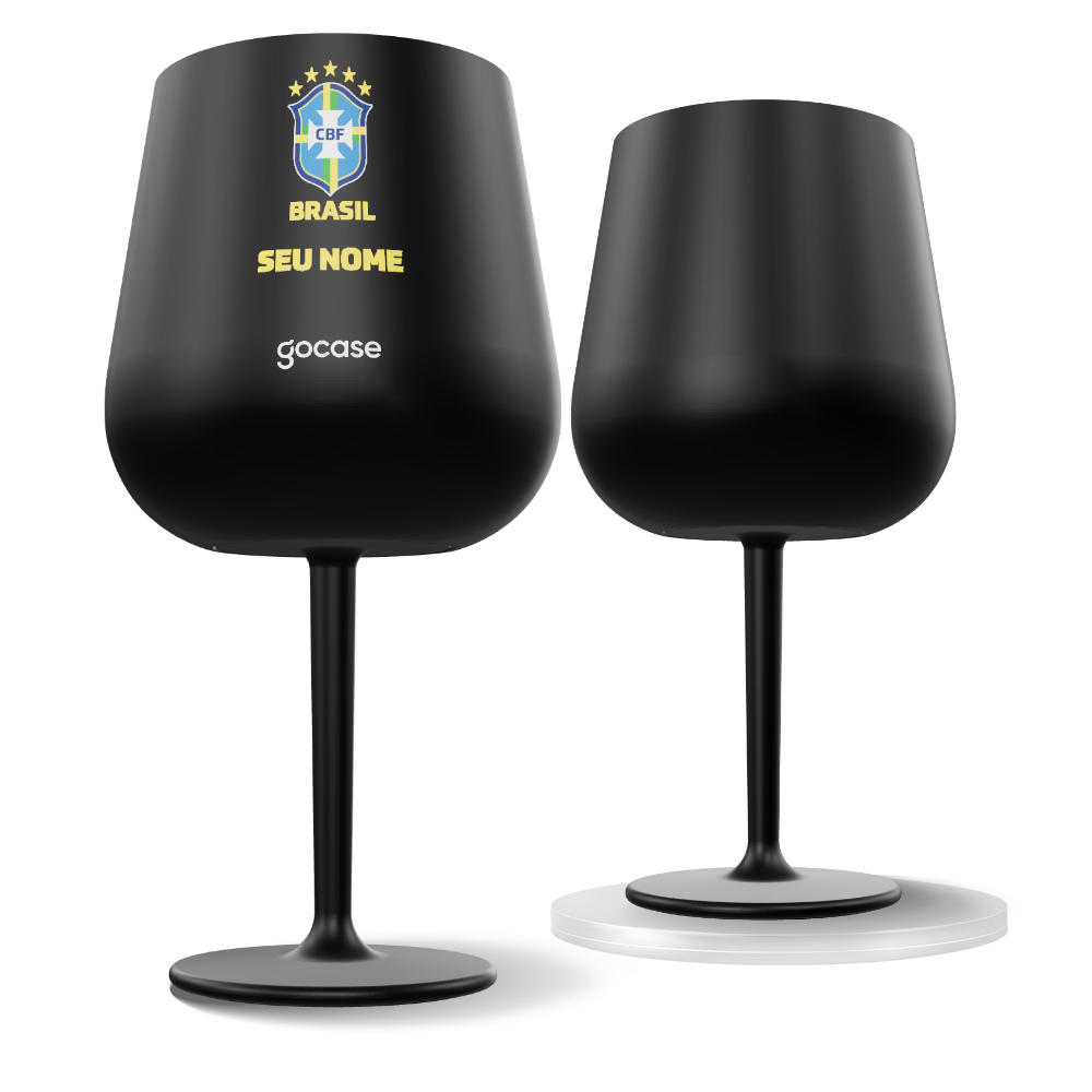 Taça Térmica Drink + Ebook - CBF - Escudo Minimalista