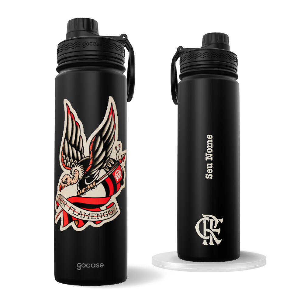 Garrafa Térmica Fresh - Flamengo - Stickers Oldschool - Urubu