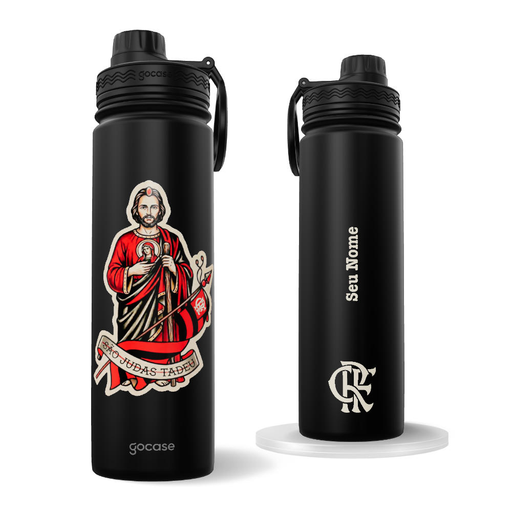 Garrafa Térmica Fresh - Flamengo - Stickers Oldschool - Sao Judas Tadeu