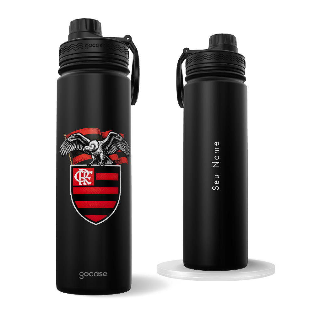 Garrafa Térmica Fresh - Flamengo - Urubu Hachuras