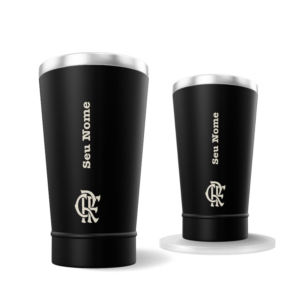 Copo Térmico Cerveja + Ebook - Flamengo - Stickers Oldschool - Sao Judas Tadeu