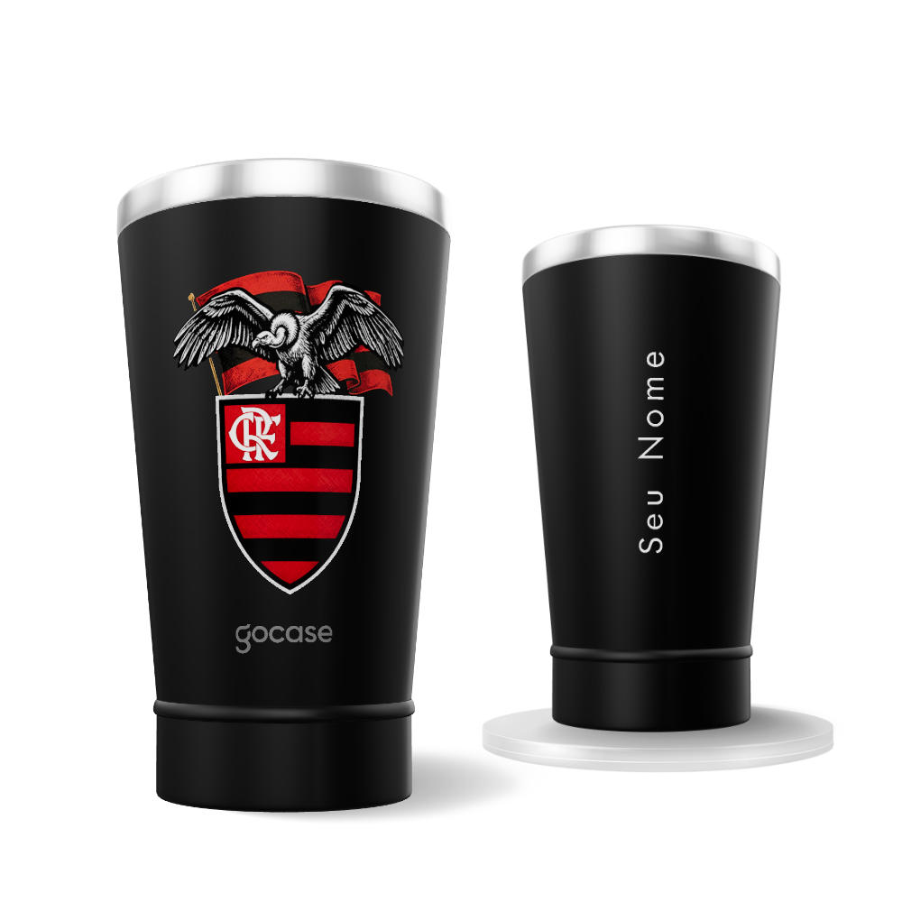 Copo Térmico Cerveja - Flamengo - Urubu Hachuras