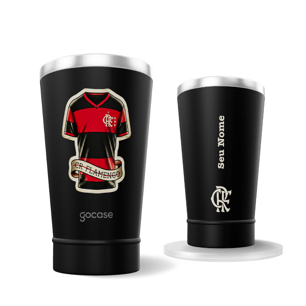 Copo Térmico Cerveja + Ebook - Flamengo - Stickers Oldschool - Manto