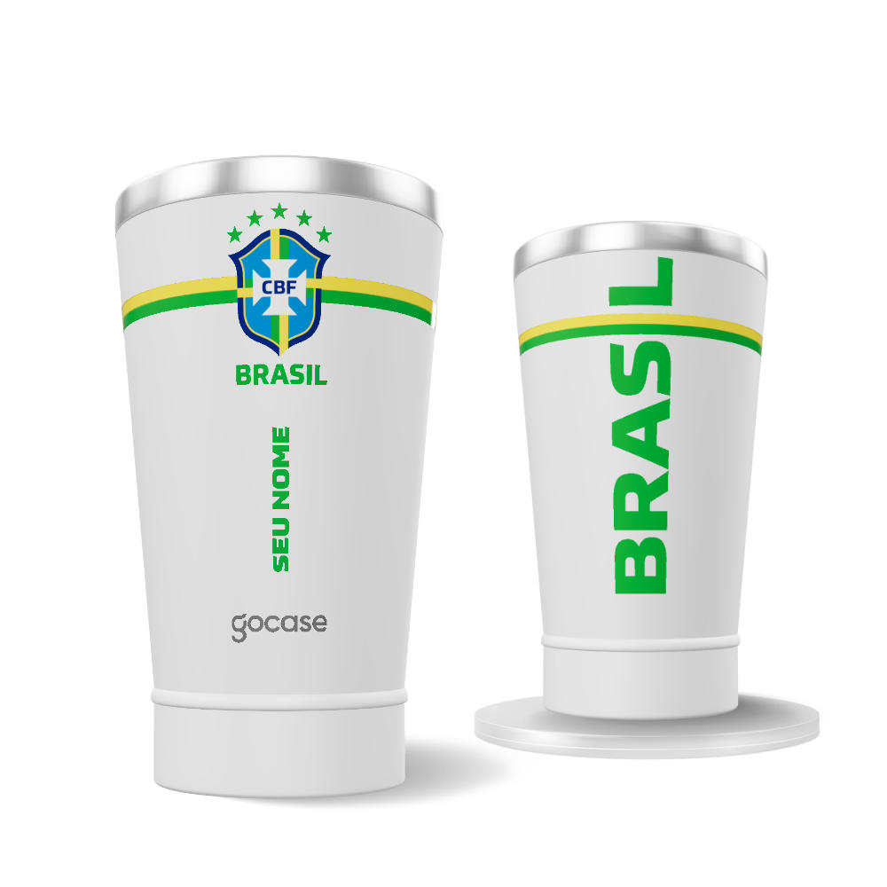 Copo Térmico Cerveja + Ebook - CBF - Brasil Core