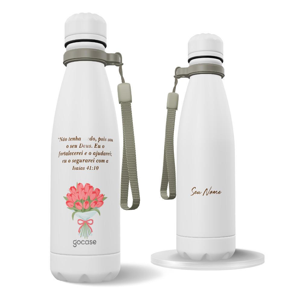 Garrafa Térmica Urban + Ebook - Versículo - Isaías 41:10