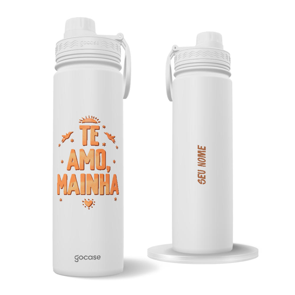 Garrafa Térmica Fresh + Ebook - Te Amo, Mainha