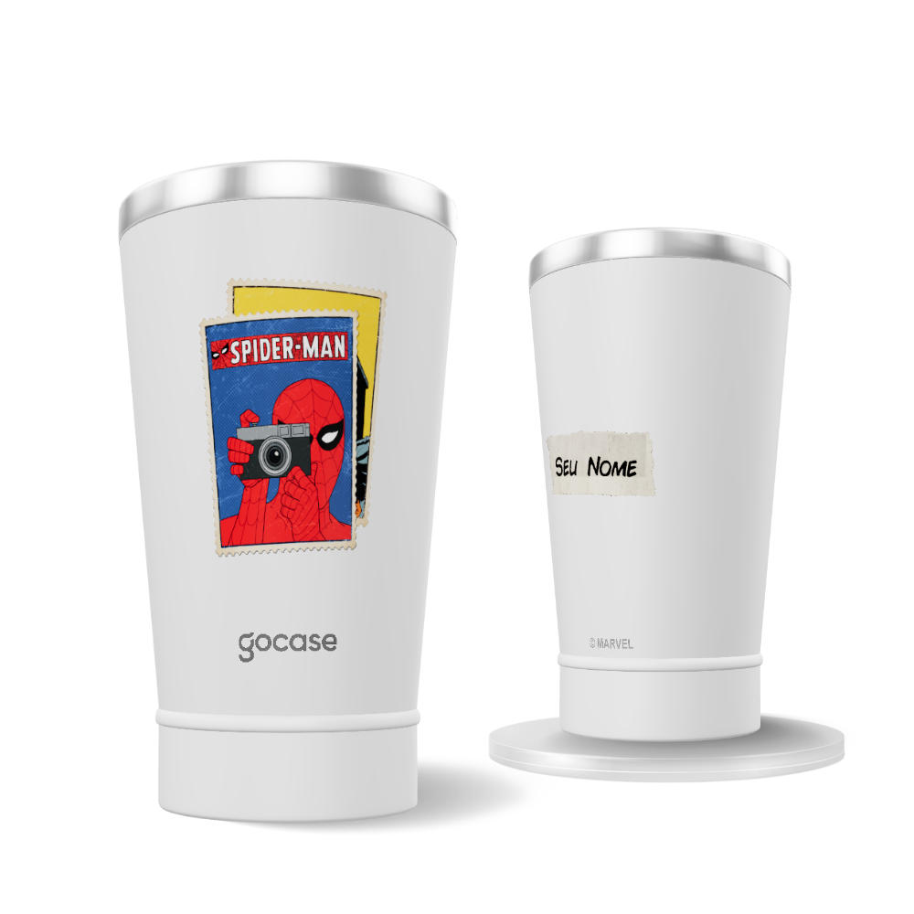 Copo Térmico Cerveja + Ebook - Homem-Aranha - Selos