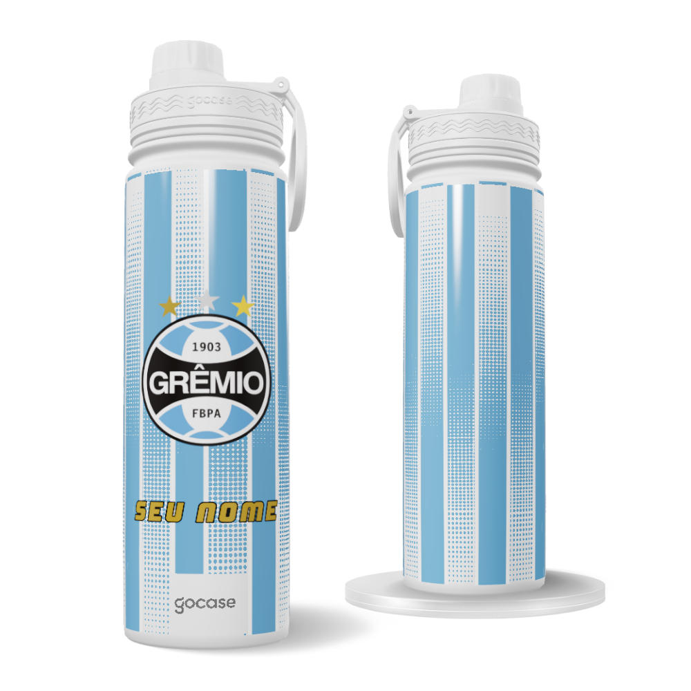 Garrafa Térmica Fresh + Ebook - Grêmio - Uniforme 1 2026