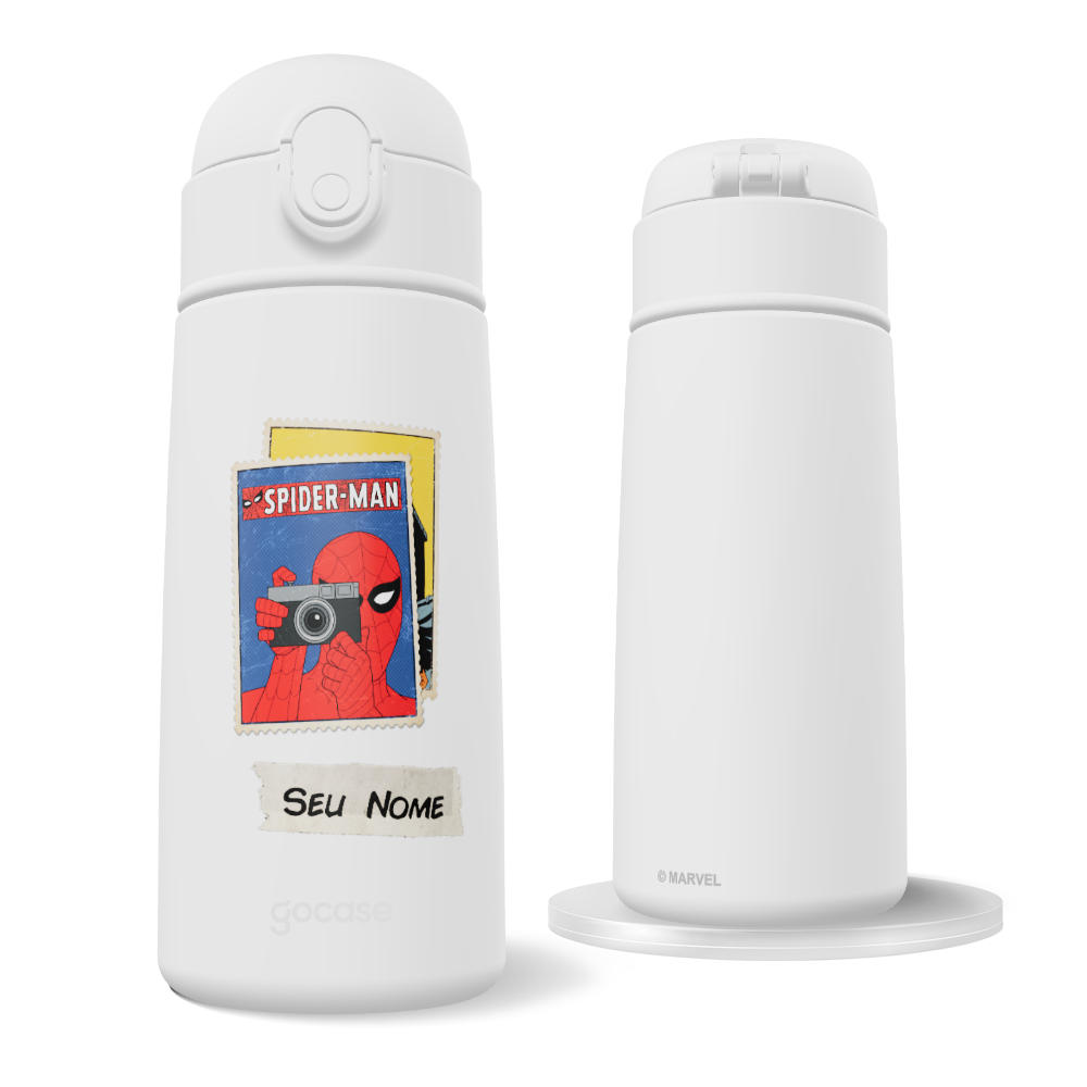 Garrafa Térmica Fun + Ebook - Homem-Aranha - Selos