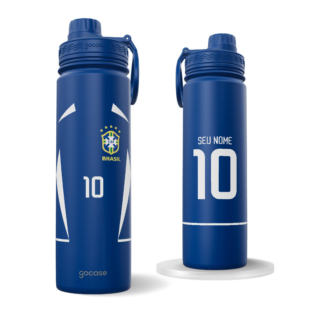 Garrafa Térmica Fresh + Ebook - CBF - Uniforme 2002 - Personalizado