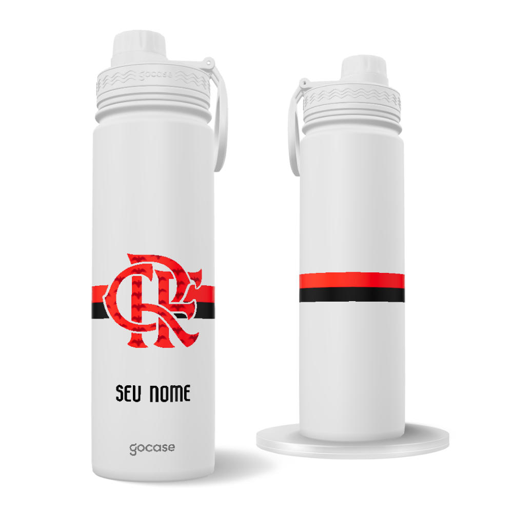 Garrafa Térmica Fresh + Ebook - Flamengo - Uniforme 2 2026 Escudo