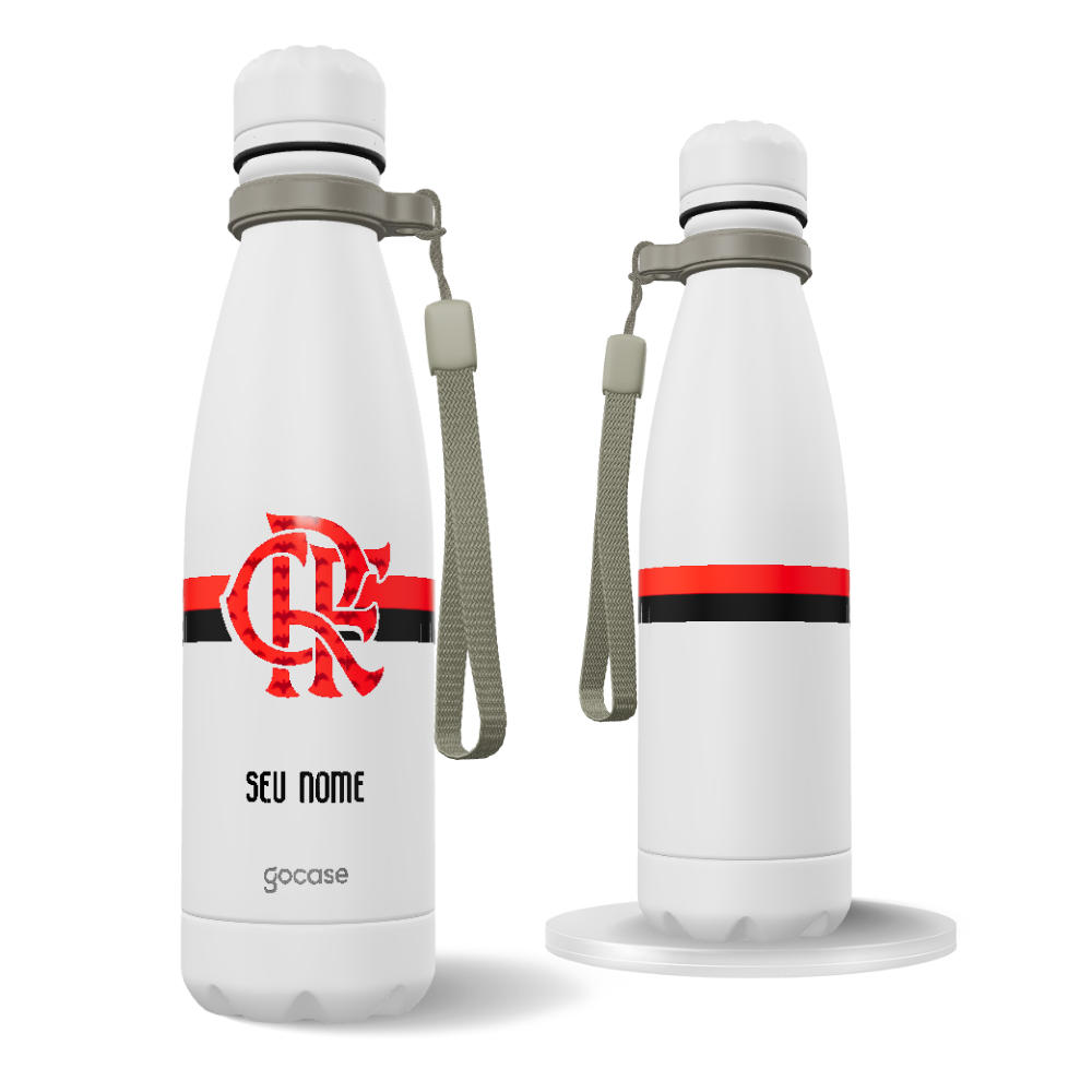 Garrafa Térmica Urban + Ebook - Flamengo - Uniforme 2 2026 Escudo