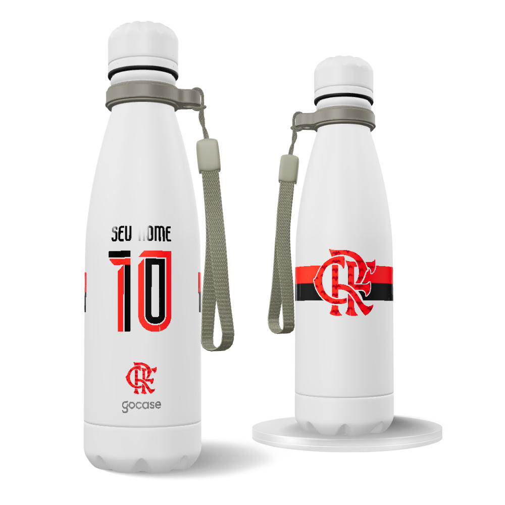 Garrafa Térmica Urban + Ebook - Flamengo - Uniforme 2 2026 Personalizado