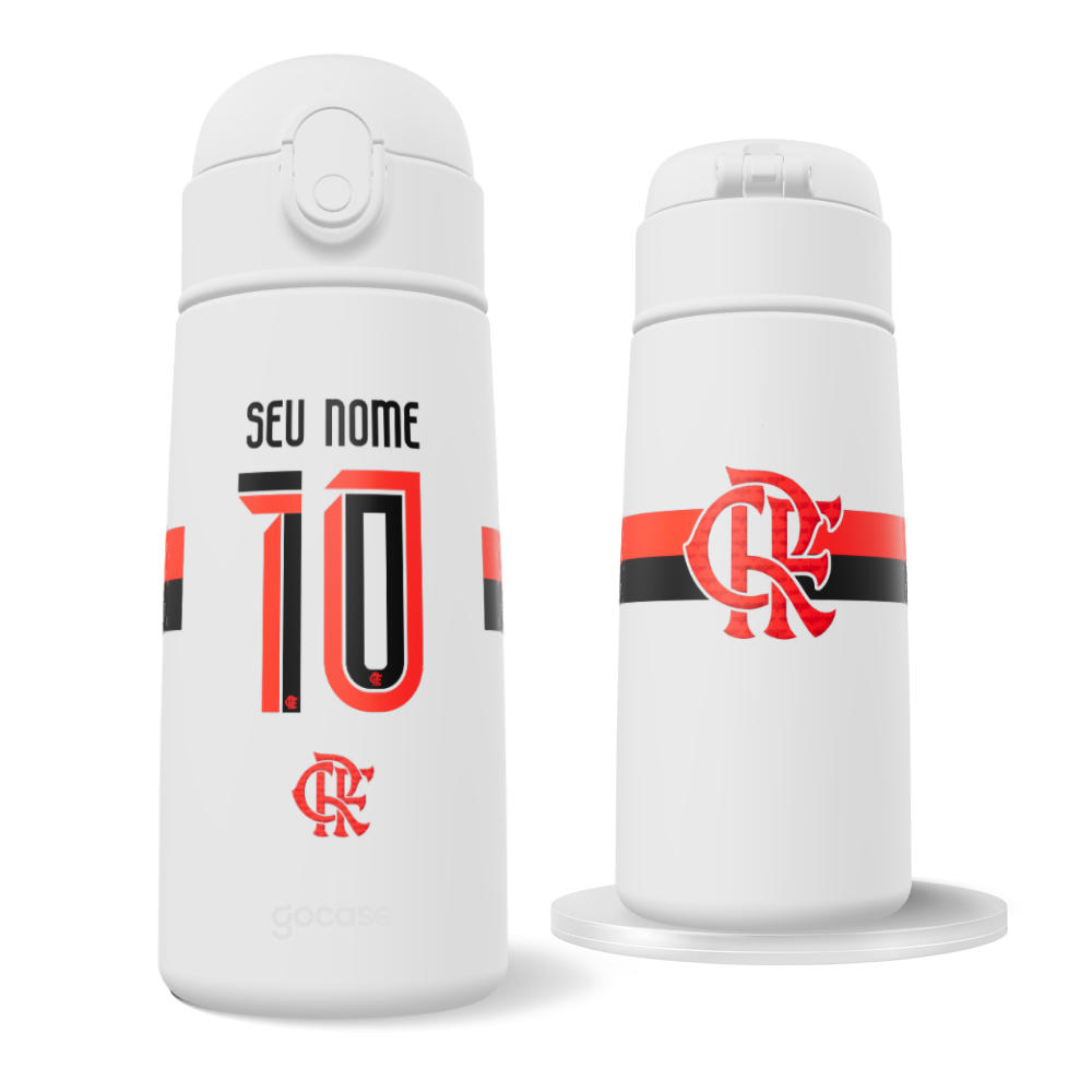 Garrafa Térmica Fun + Ebook - Flamengo - Uniforme 2 2026 Personalizado